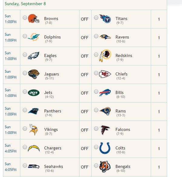 Sample NFLPicks PickSheet2